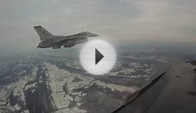 Перехват самолета / Вид из кабины истребителя F-16